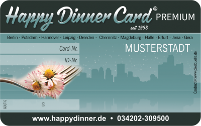 Happy Dinner Card PREMIUM Berlin/Potsdam 2022/2023